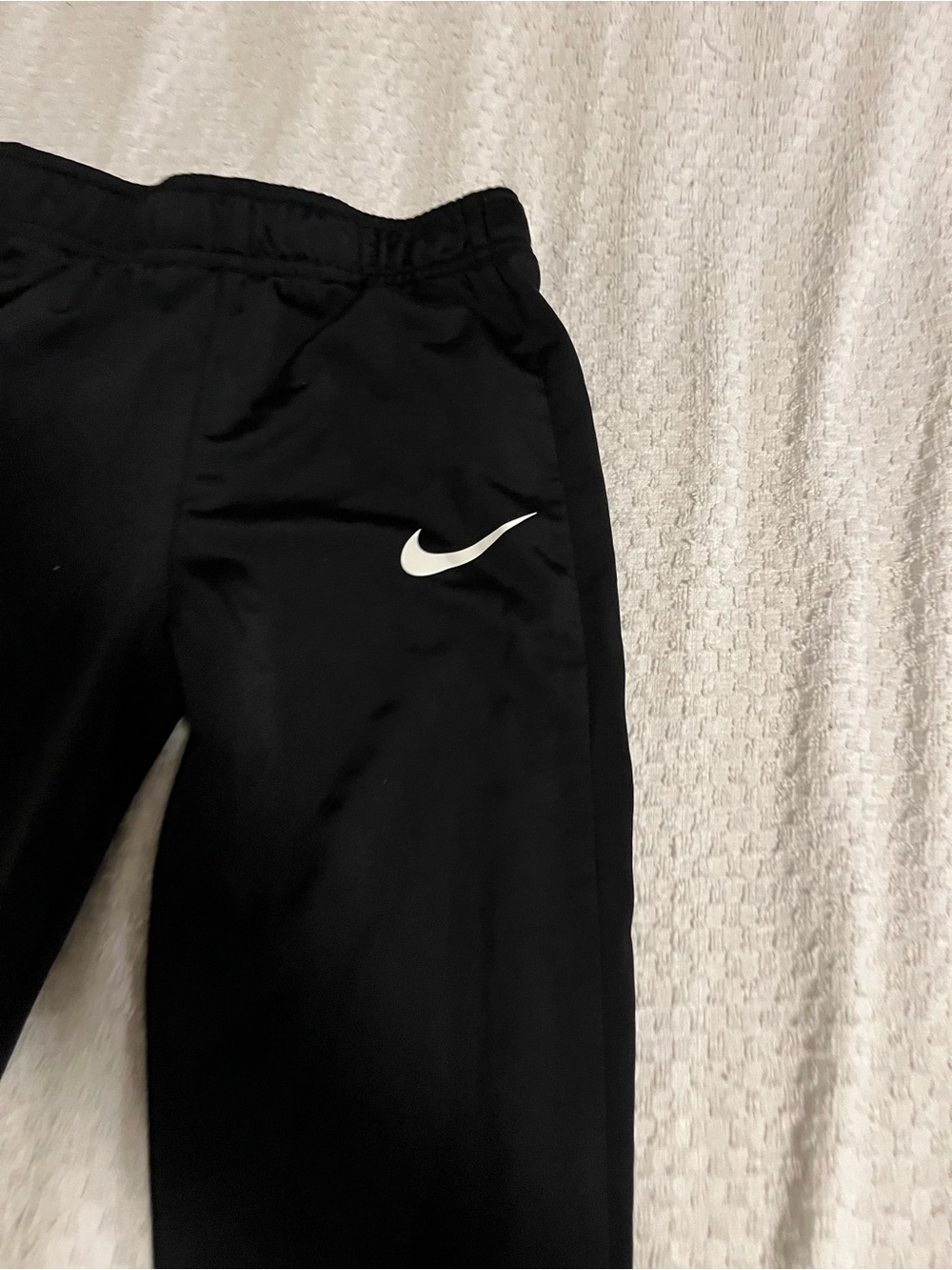 Nike Black Kids Joggers with White Swoosh